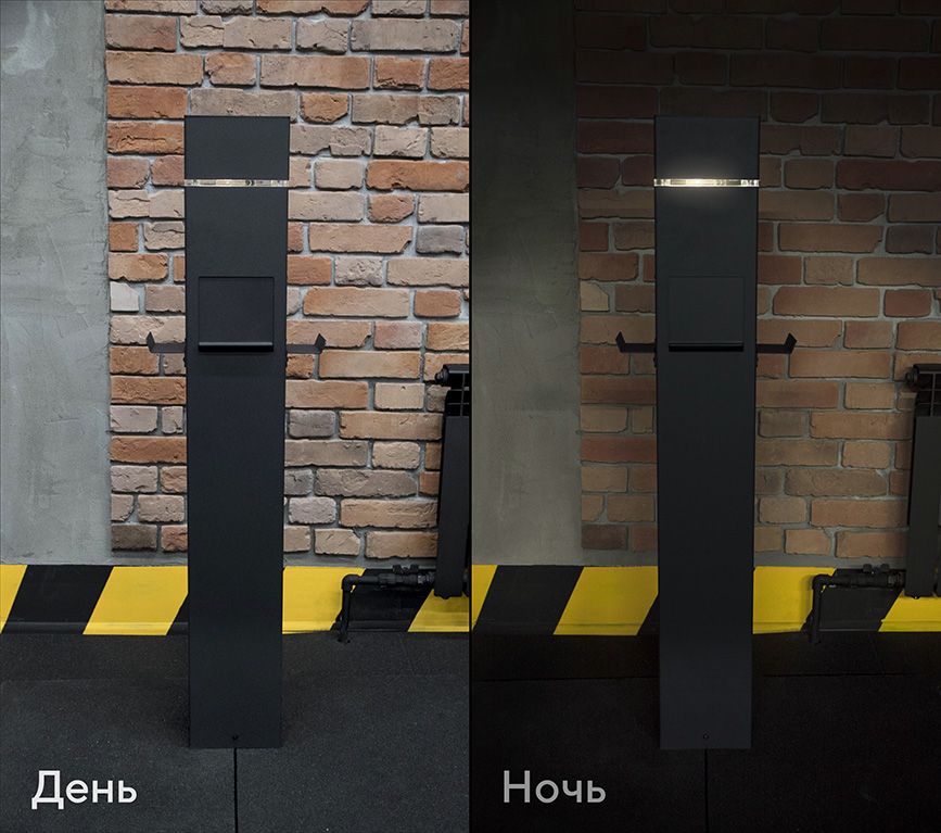 Фотографии Уличная стойка зарядки мобильных устройств (розетка 220Вх1, USBх2, световая подсветка) (Графитовый серый (RAL 7024 Матовая))