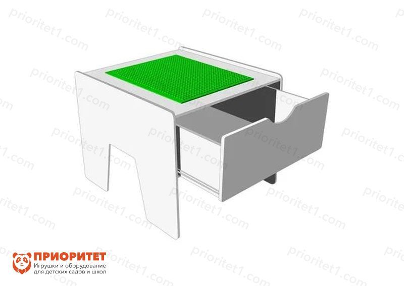 Лего-стол для конструирования «Новые горизонты» (белый)