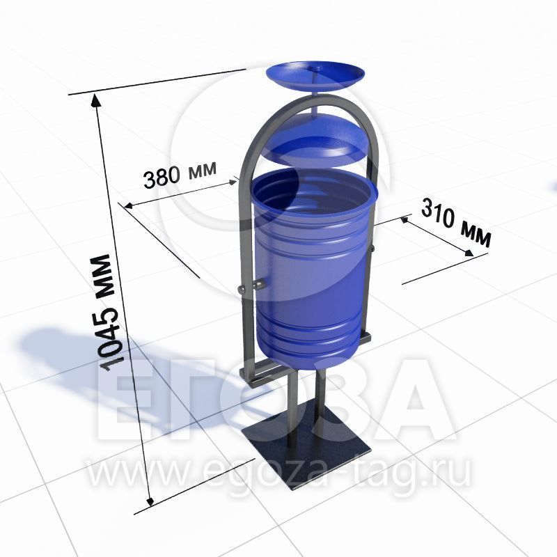 Фотографии Урна "Городская (30л) с пепельницей" 5215