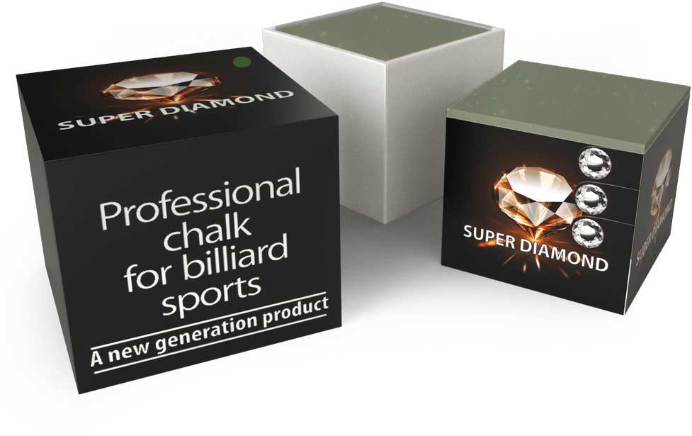 Фотографии Мел "Super Diamond Grey" (зеленый) черная коробка