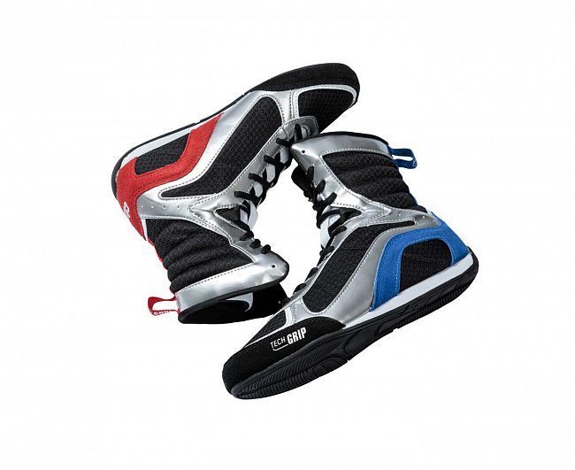 Фотографии Боксерки Clinch Olimp Limited Edition черно-серебристо-сине-красные C416