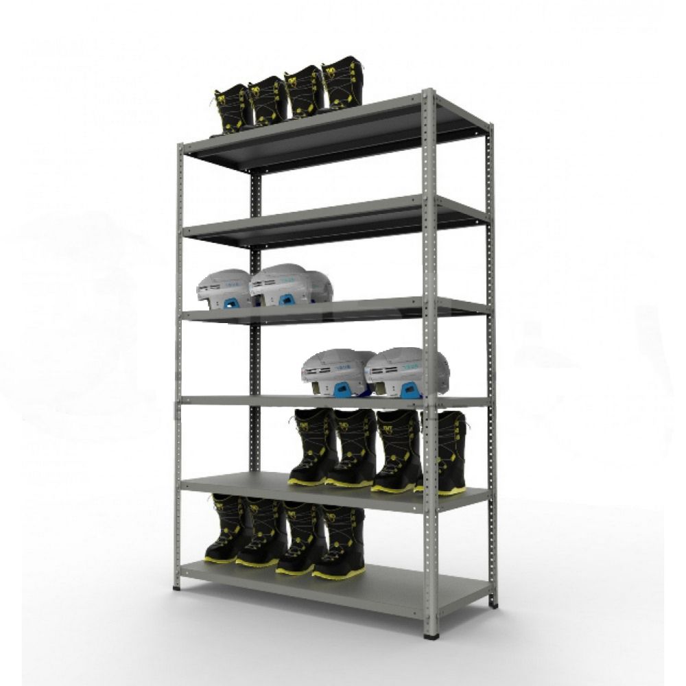 Фото Металлический стеллаж MS Standart до 500 кг, 200х100х30см MS 200/100/30 (6 полок)