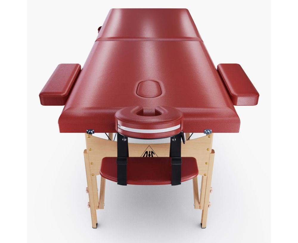 Массажный стол DFC NIRVANA, Optima, дерев. ножки, цвет винный (Wine)