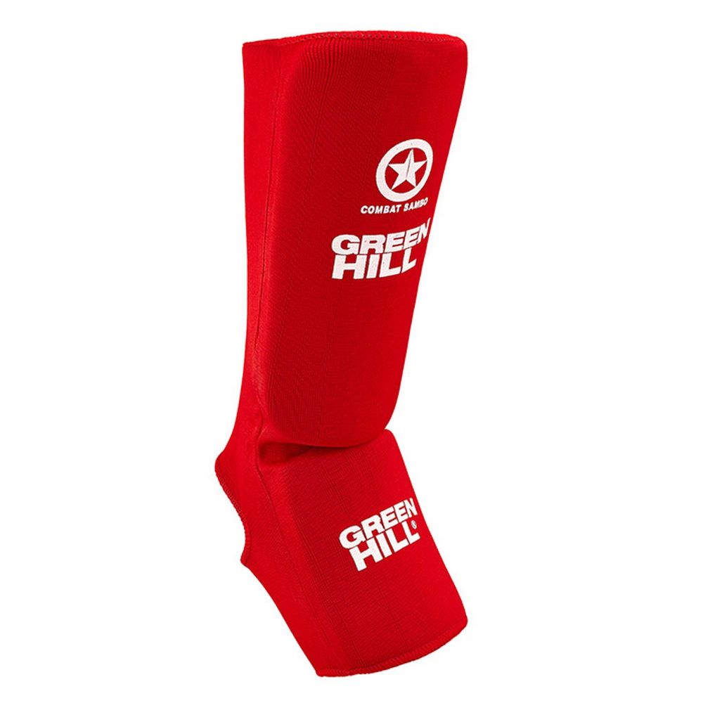 Фотографии Защита голень-стопа Green Hill Conbat Sambo SIC-6131cs красный