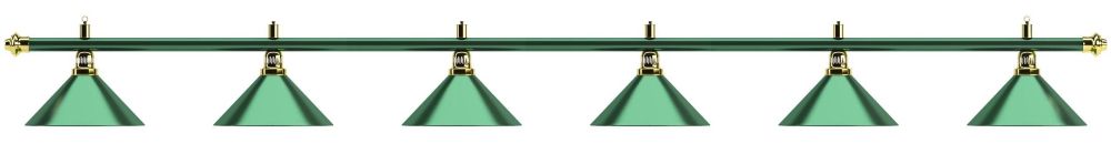 Фотографии Лампа на шесть плафонов "Allgreen" (зелёная штанга, зелёный плафон D35см)