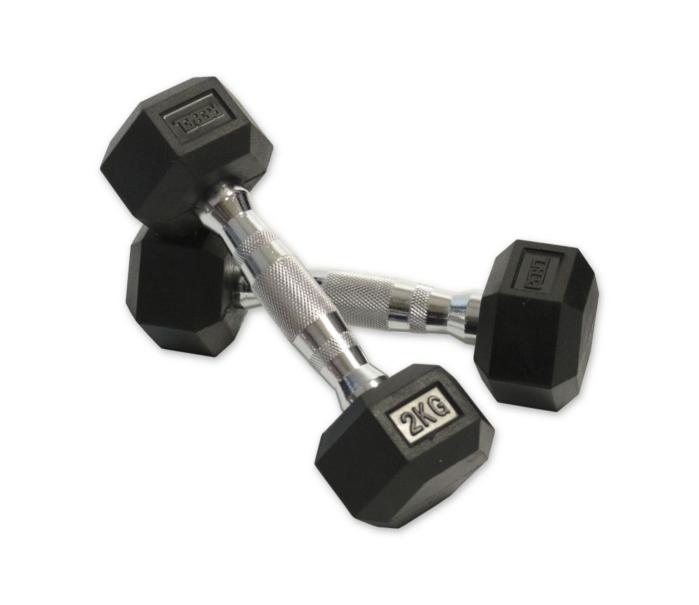 Набор гексагональных гантелей 10 пар от 1 до 10 кг REBEL RGHEX-110 (SET)