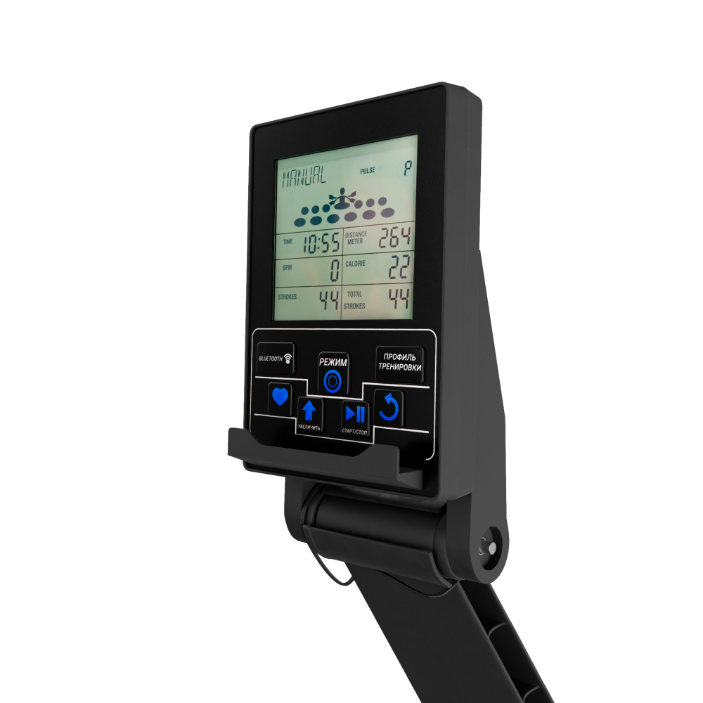 Гребной тренажер UNIX Fit  аэродинамическая нагрузка / Air Rower-X черный