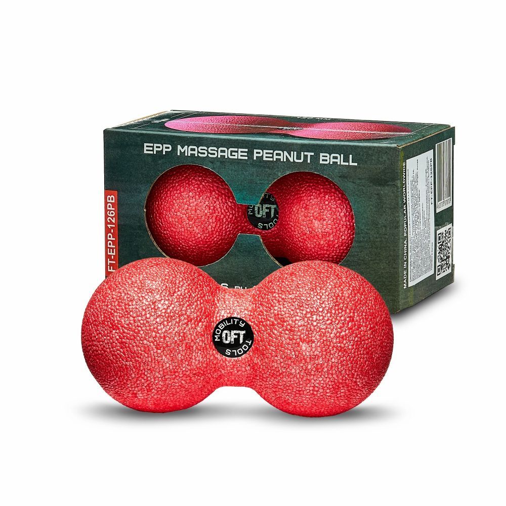 Шар массажный сдвоенный 12 х 6 см розовый