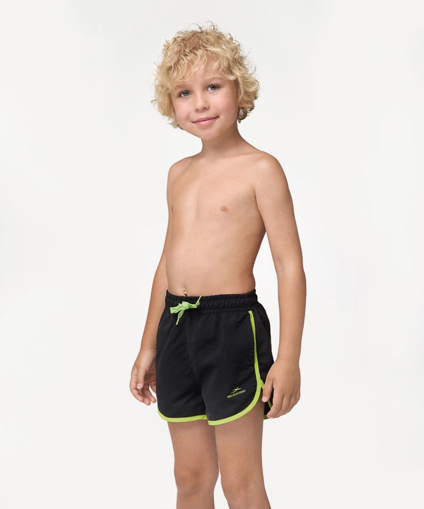 Фотографии Шорты для плавания Station Black/Lime, полиэстер, детский