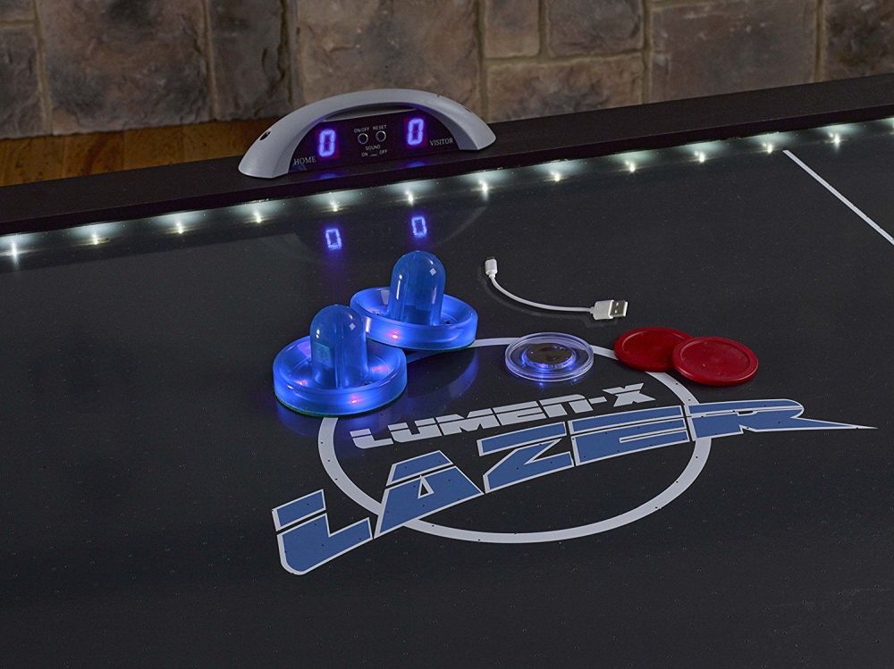 Фотографии Бита для аэрохоккея LED "Neon - X" (синяя) D96 mm
