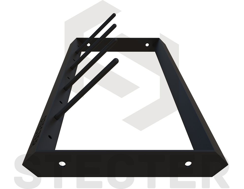 Стеллажная полка для дисков штанги Stecter с разделительными колышками (L1100 мм) 2461