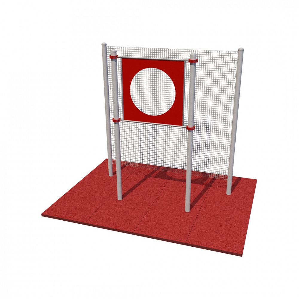 Фото Мишень (на хомуах) на стойках круглая для выполнения испытания «Метание теннисного мяча в цель дистанция 6 м», диаметр отверстия 90 см