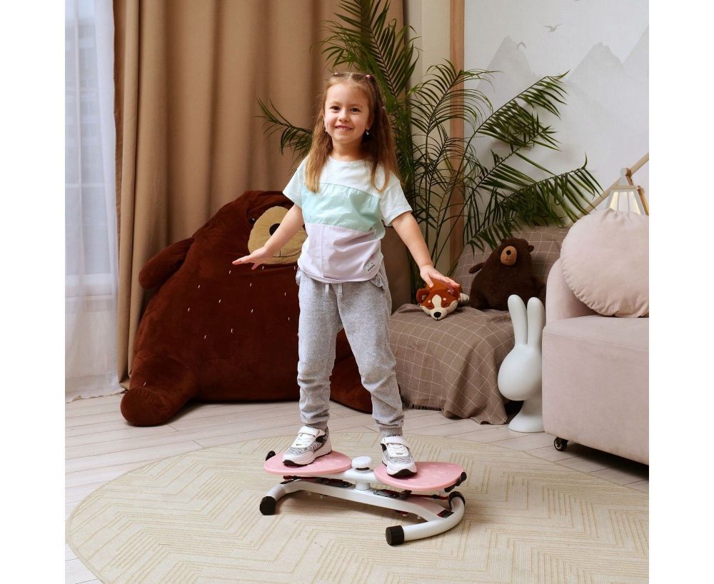 Фитнес платформа DFC Twister Bow с эспандерами TW-S108P розовый