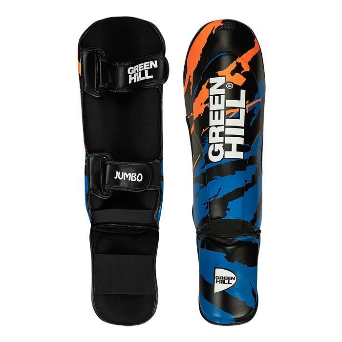 Фотографии Защита голень-стопа Green Hill Jumbo черно-синяя SIJ-2166