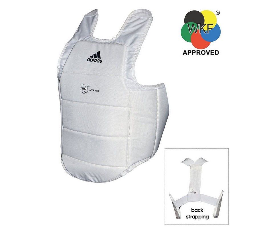 Фотографии Защита корпуса Adidas Chest Guard WKF белая adiP03