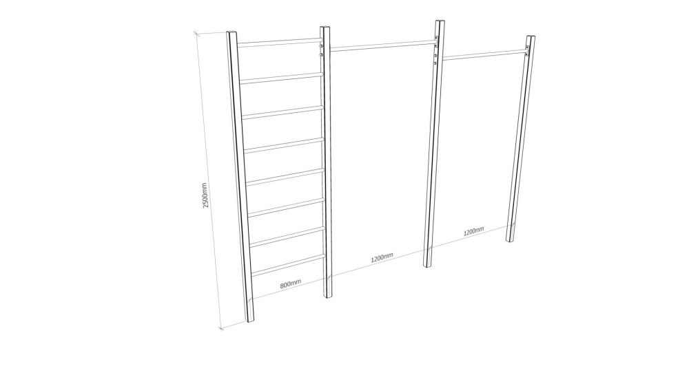 Фотографии Шведская стенка и два турника