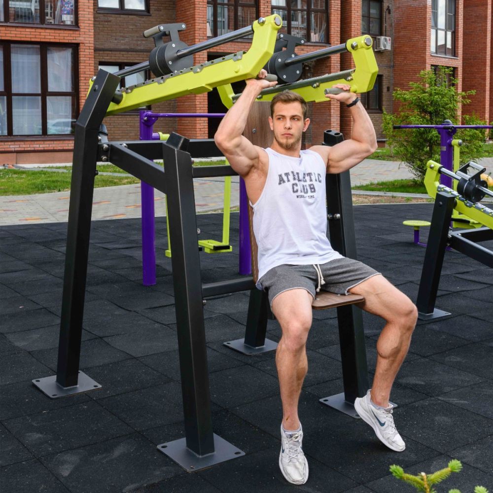 Фотографии Уличный тренажер Жим вверх с переменной нагрузкой