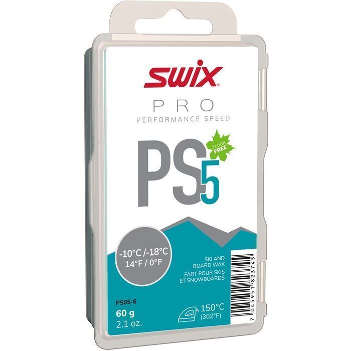 Фото Парафин углеводородный Swix PS5 Turquoise (-10°С -18°С) 60 г.