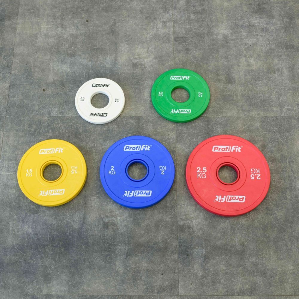 Диск профессиональный обрезиненный (цветной) D51 мм PROFI-FIT 1 кг