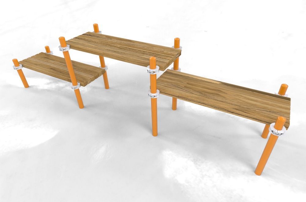 Фотографии Тройная лавочка Воркаут Pioner A17302