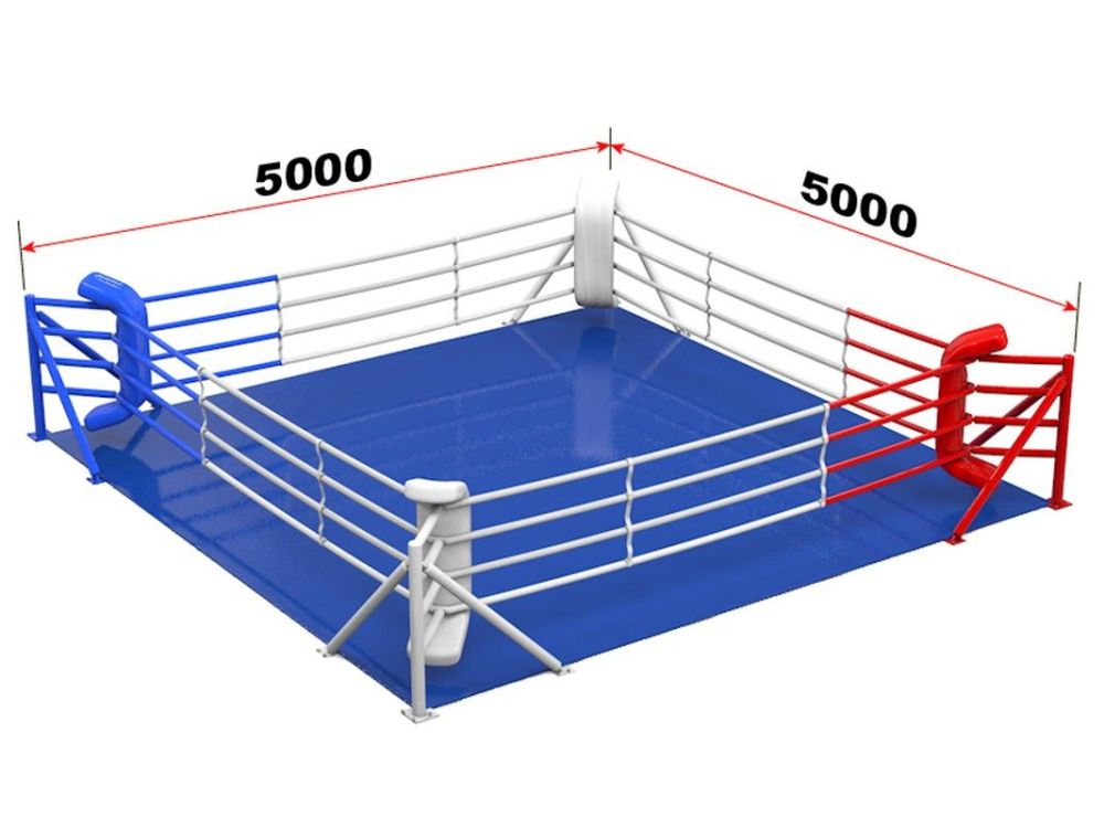 Фотографии Ринг боксерский 5х5 м на упорах, боевая зона 4х4 м Pioner A13798