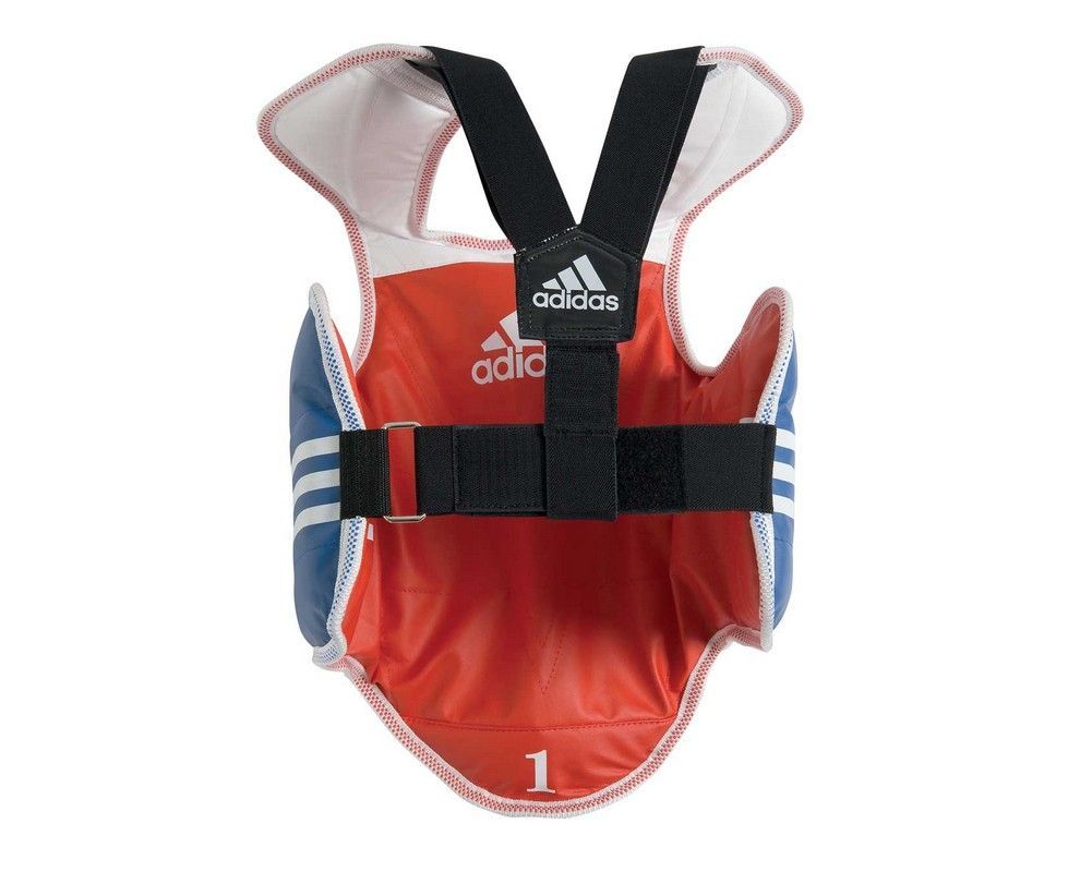 Фотографии Защита корпуса двухсторонняя Adidas Kids Body Protector Reversible WTF сине-красная adiTKP01