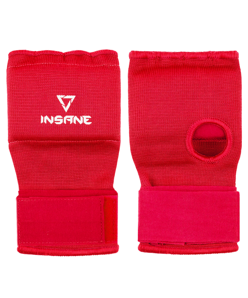 Фото Перчатки внутренние для бокса DASH, полиэстер/спандекс, красный, S