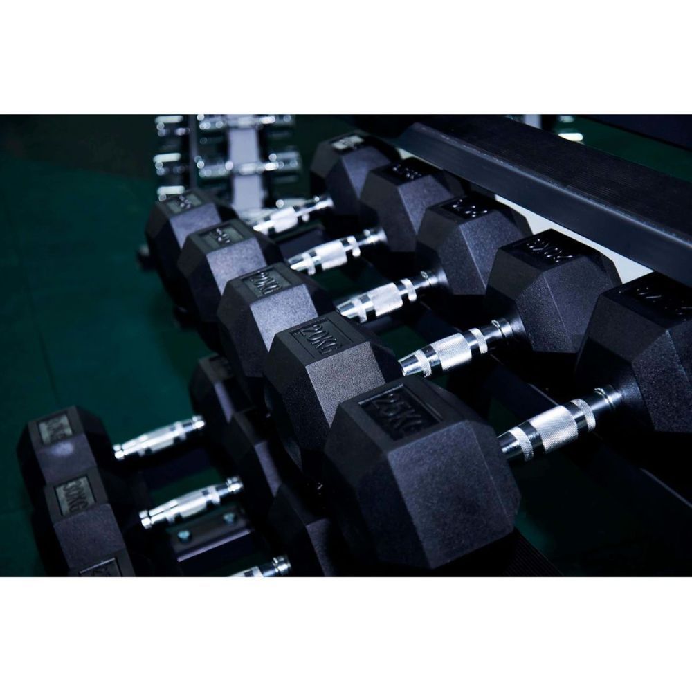 Гантель гексагональная обрезиненная PROFI-FIT 32,5 кг