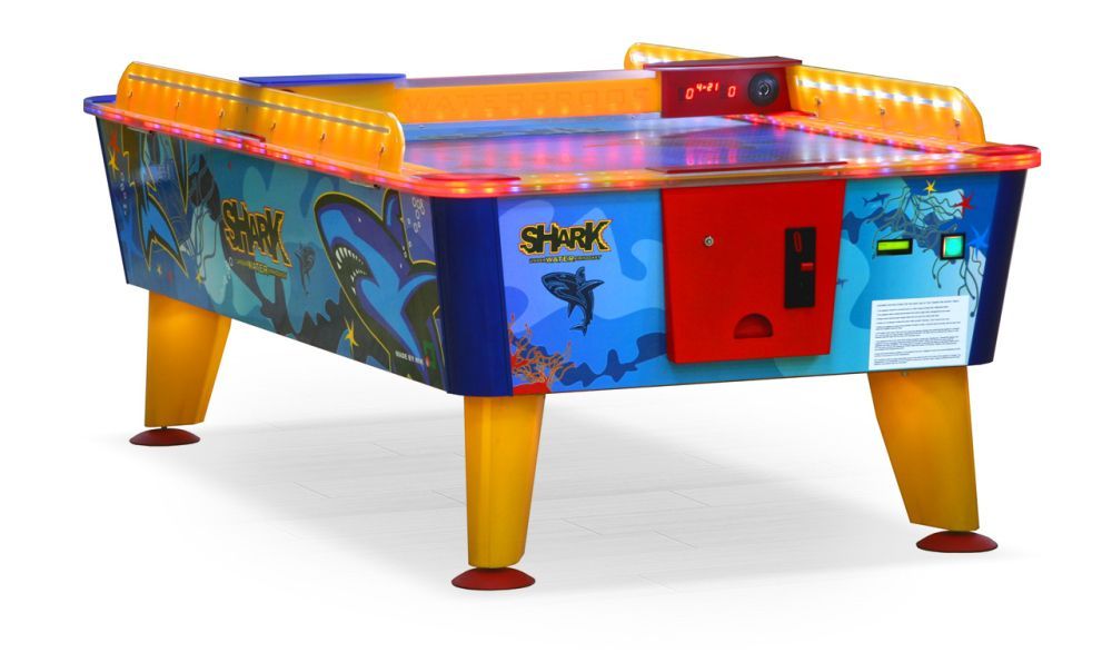 Фото Игровой стол - аэрохоккей "Shark" 8 футов (всепогодный, жетоноприемник)