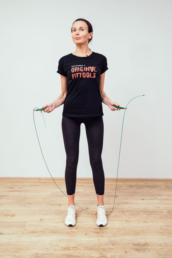 Фотографии Скакалка тренировочная профессиональная с алюминиевыми рукоятками