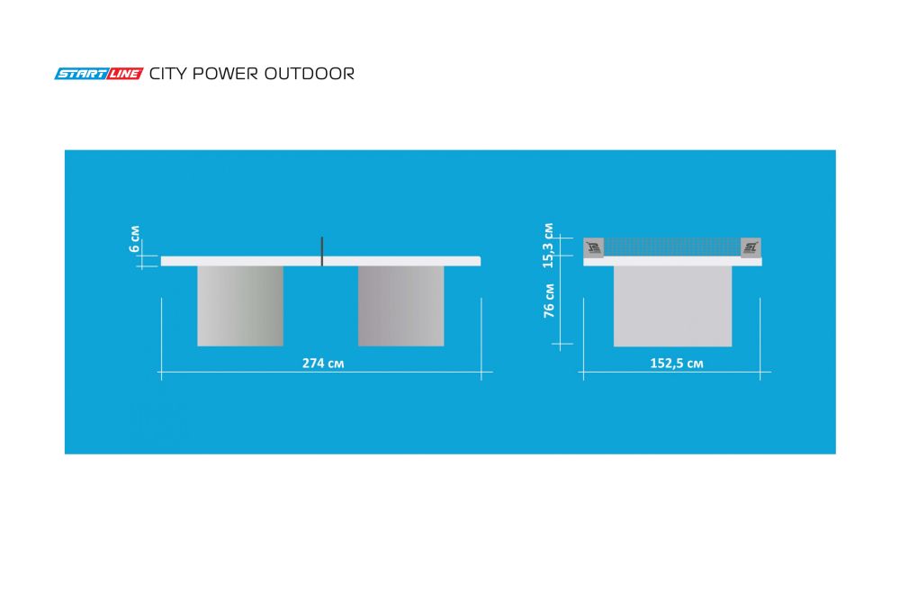 Фотографии Стол теннисный City Power Всепогодный