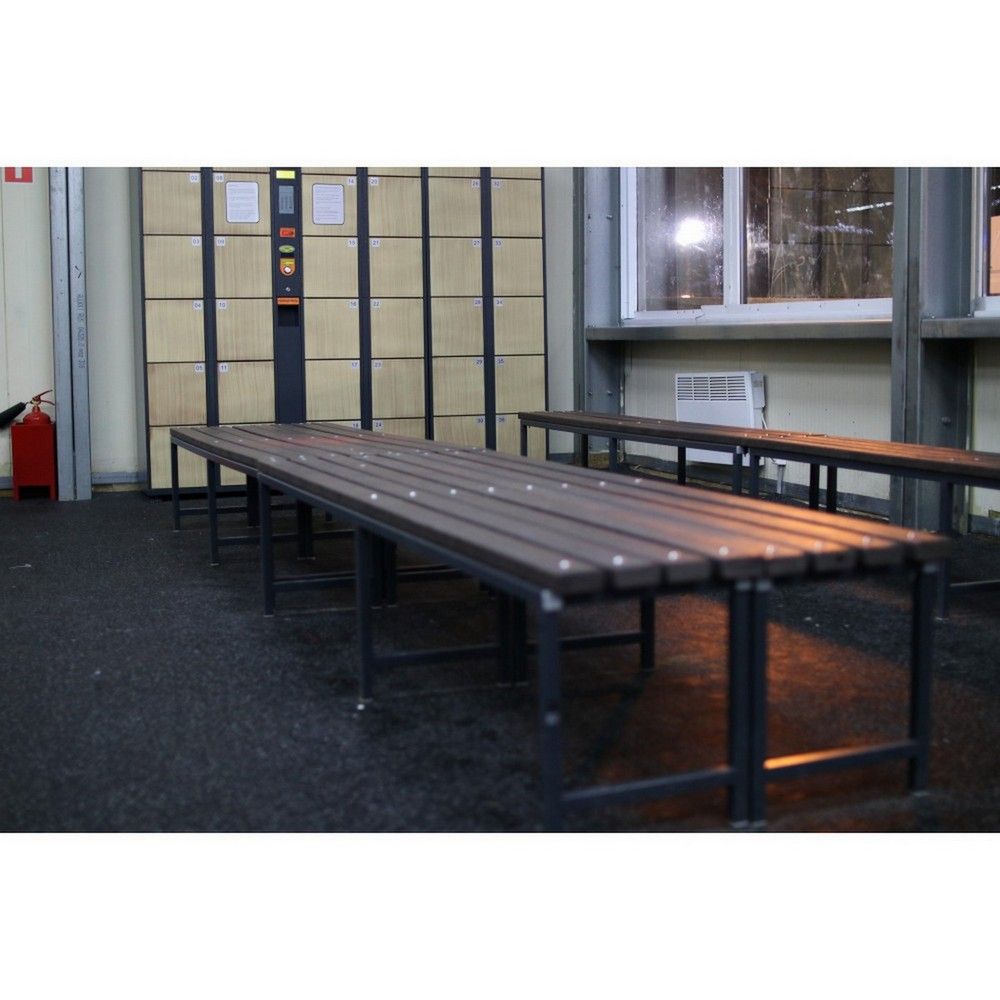 Фотографии Лавка для раздевалок (пластик 20 мм) 200x33,5х40,5см L 200/35/40