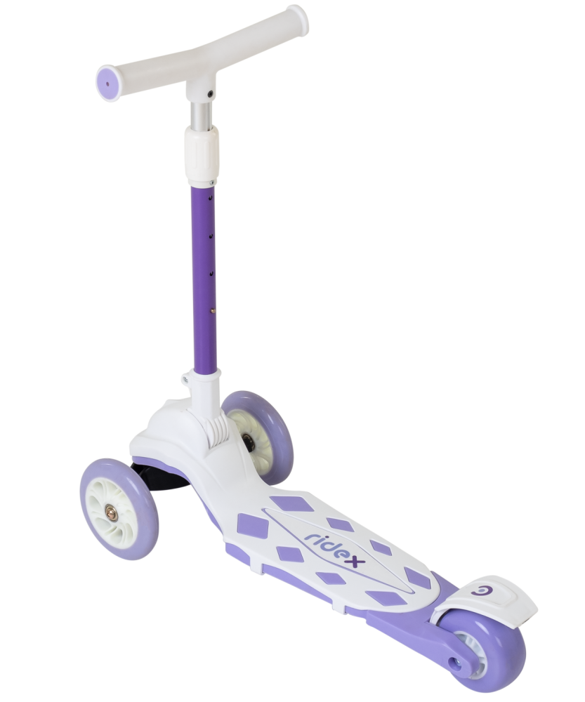 Фотографии Самокат 3-колесный 3D Robin, 120/90 мм, белый