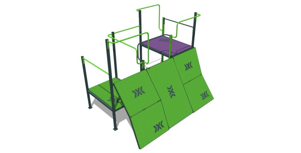Фото Трамплин с разновысокими площадками (элемент для паркура)