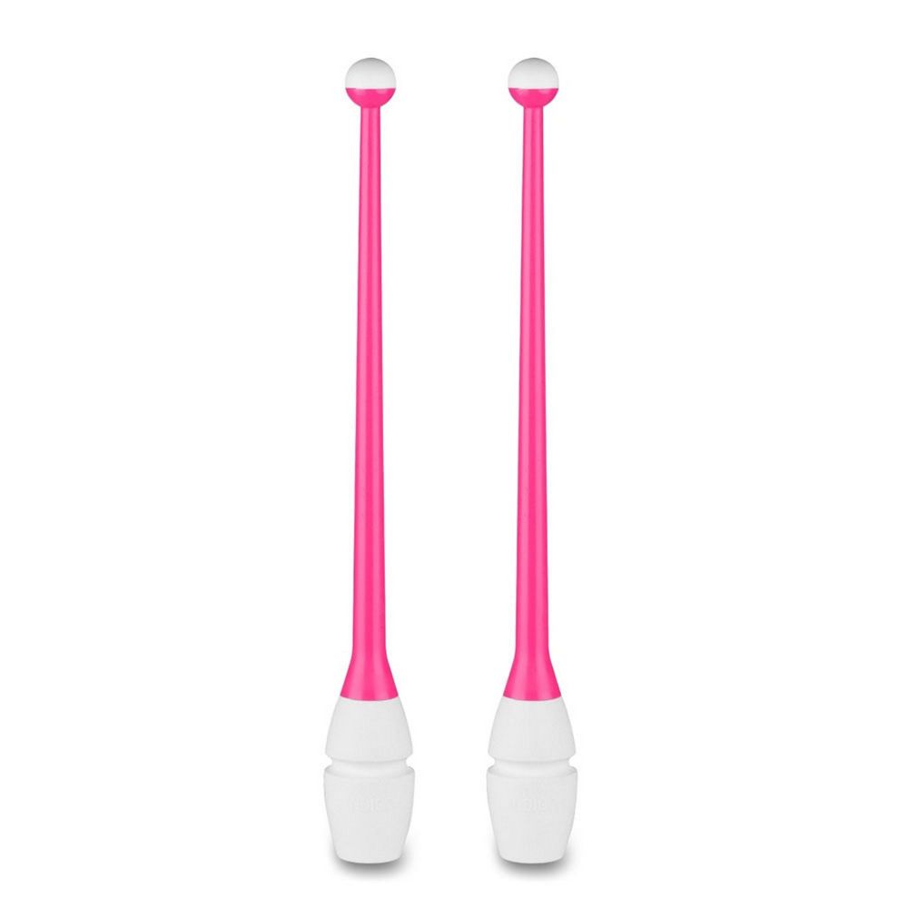 Фотографии Булавы для художественной гимнастики Indigo 41 см, пластик, каучук, 2шт IN018-PW розовый-белый