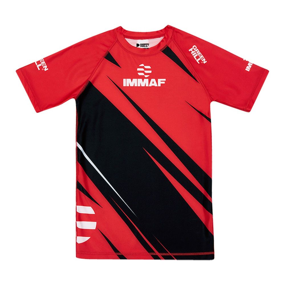Фотографии Рашгард Green Hill Rash Guard IMMAF approved RGI-4021 красный