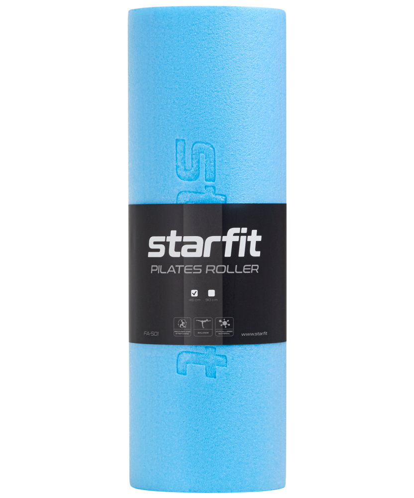 Фотографии Ролик для йоги и пилатеса FA-501, 15x45 см, синий пастель