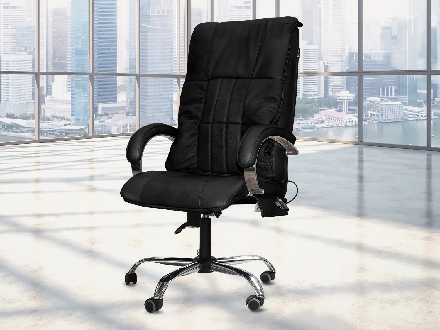 Офисное массажное кресло EGO BOSS EG1001 LKFV Антрацит (Арпатек)