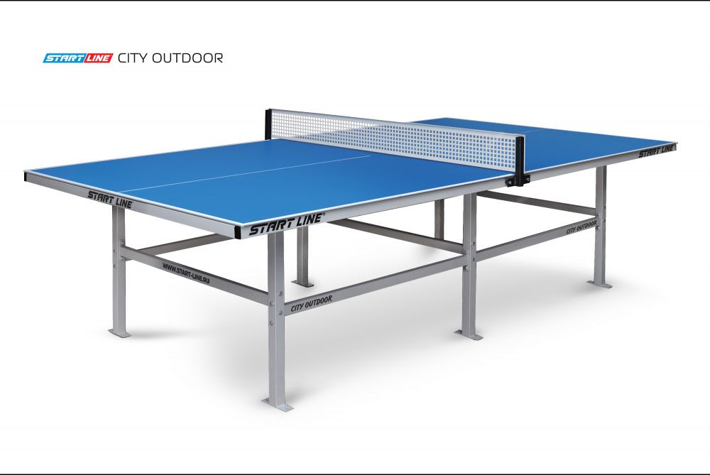 Фотографии Стол теннисный City Всепогодный с сеткой Синий