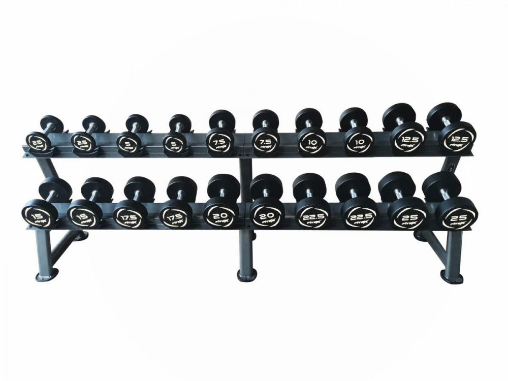 Фото Комплект PVC гантелей 2,5-25кг (10пар) со стойкой