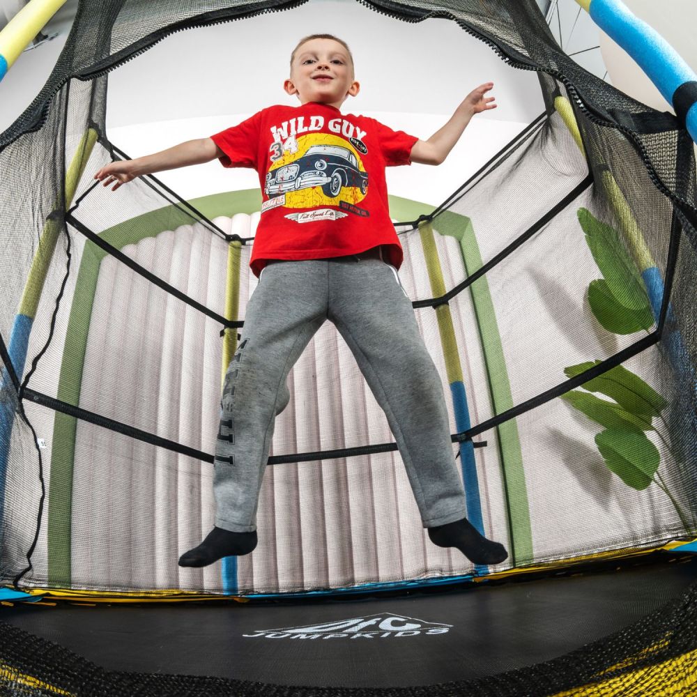 Фотографии Батут DFC JUMP KIDS 55" желт/син, сетка (137см)