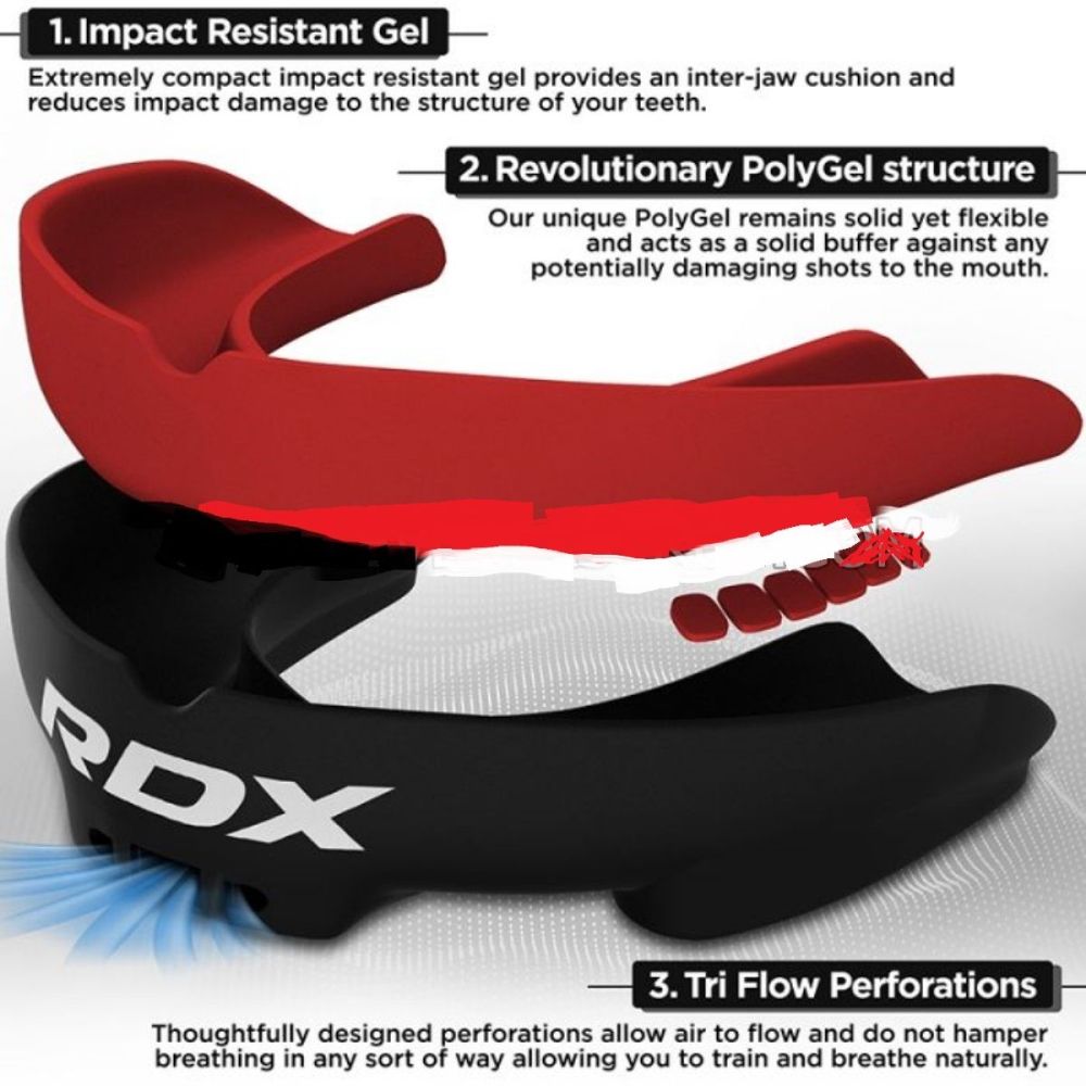 Фотографии Капа RDX Junior 1-челюст. Single черн/красн. (бокс) GGS-3GRJ