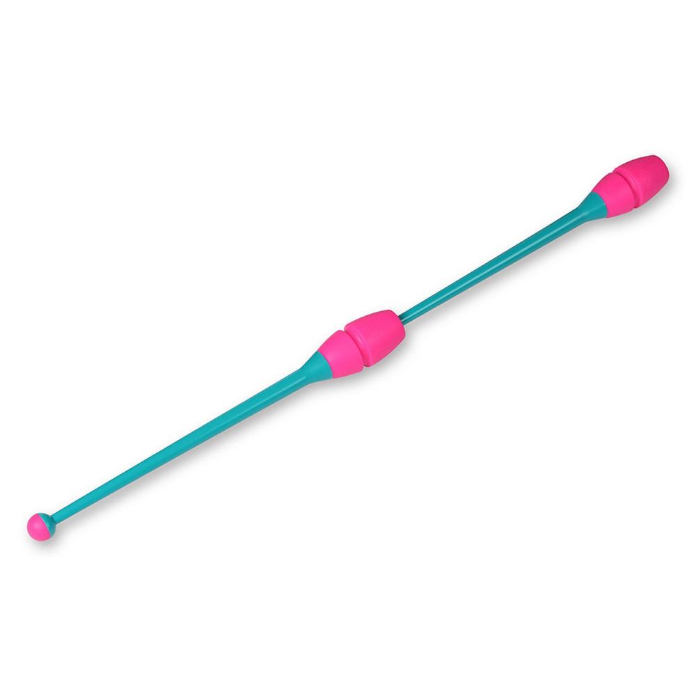 Фотографии Булавы для художественной гимнастики Indigo 41 см, пластик, каучук, 2шт IN019-BP бирюзовый-розовый