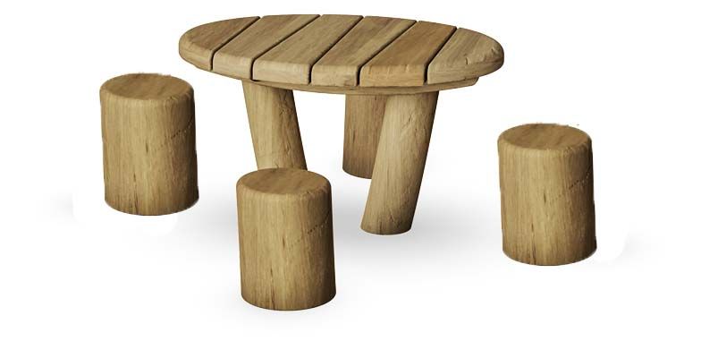 Фото Стол с пеньками мини