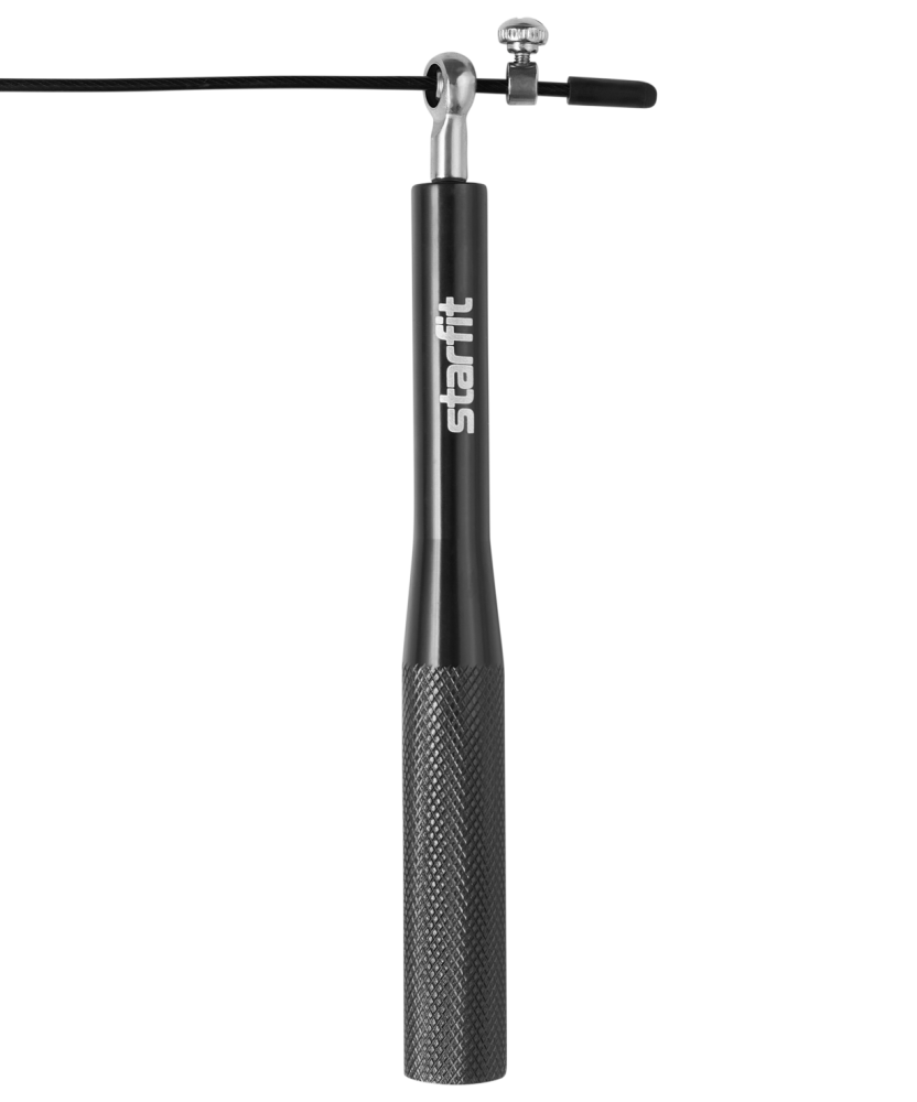 Фотографии Скакалка скоростная RP-301, металл, 3 м, с подшипниками и шарнирами, черный