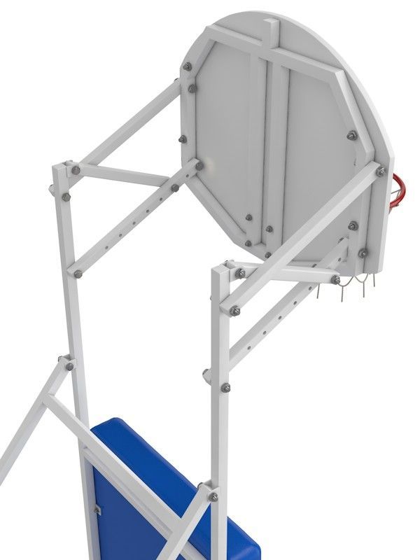 Фотографии Стритбольная стойка щит из фанеры, мобильная с регулируемой высотой  Pioner A13419