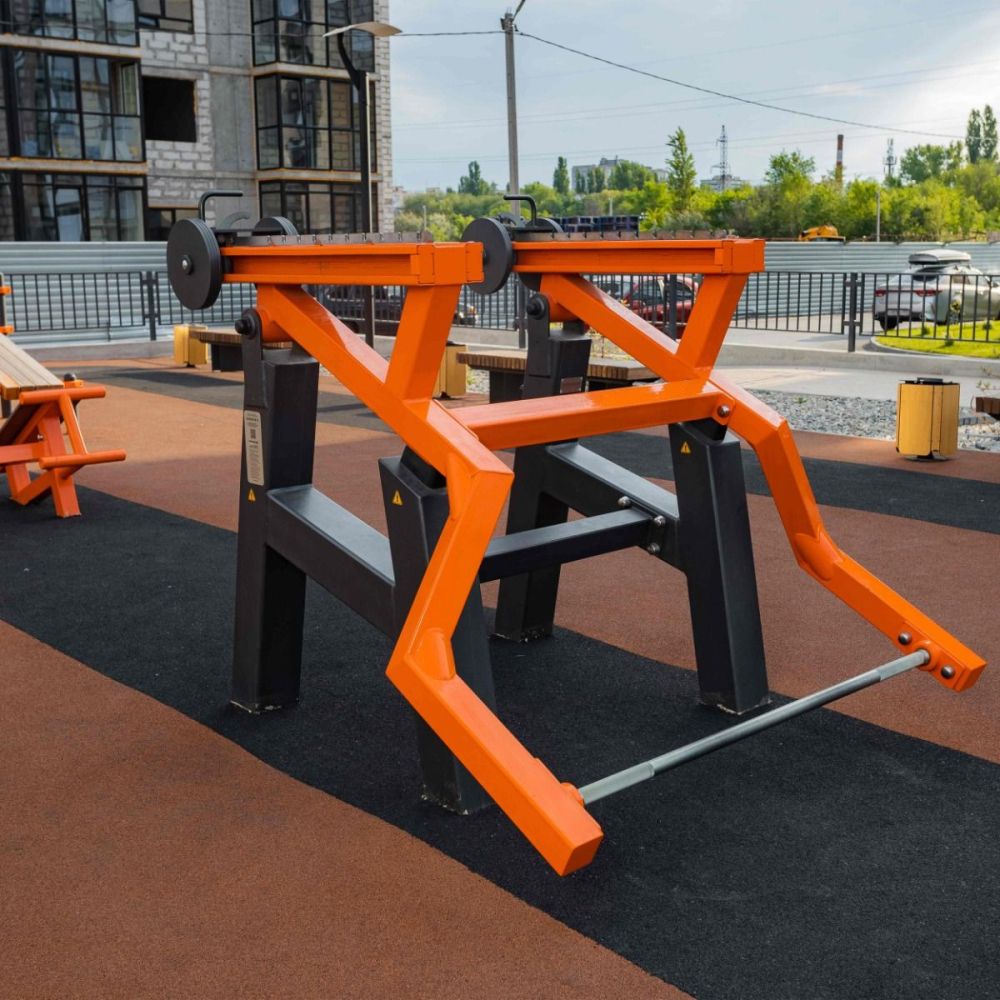 Фотографии Уличный тренажер Мультиштанга с переменной нагрузкой