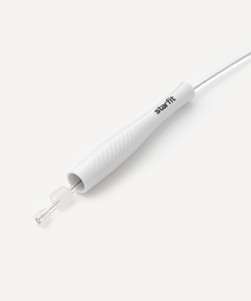 Фотографии Скакалка RP-501 ПВХ, с пластиковыми ручками, 3 м, белый