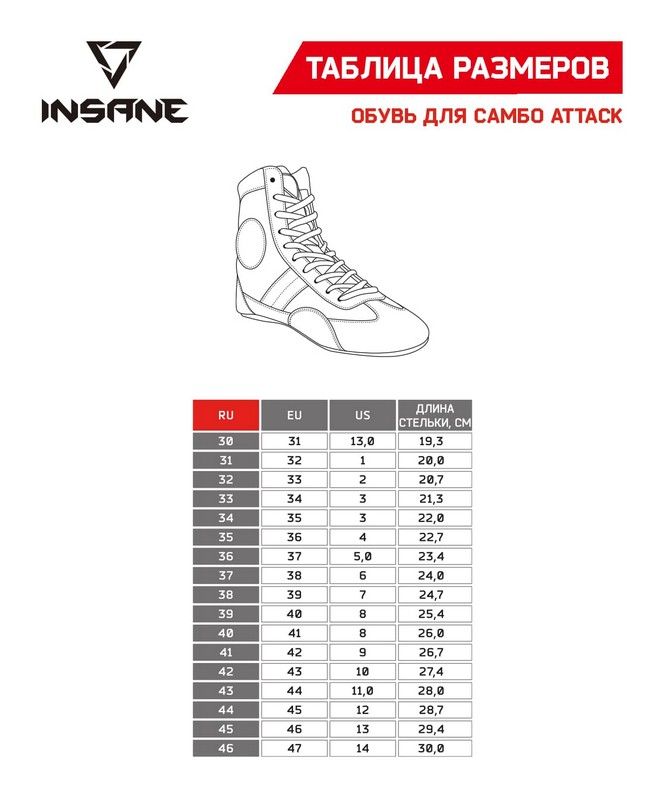 Фотографии Обувь для самбо Insane ATTACK, синий, детский