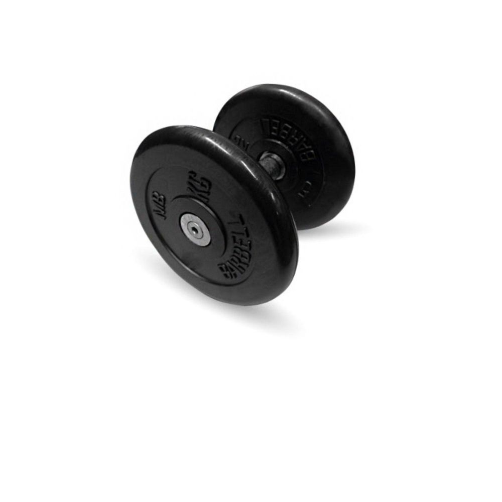 Фото Гантель MB Barbel 11 кг, неразборная, с вращающающейся хромированной ручкой